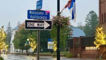 The main street of the city of Hancock Michigan. 