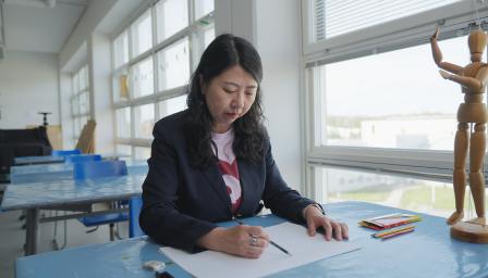 Espoon työväenopiston opiskelija Stacy Xing