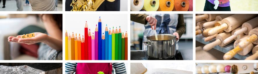 Kuvakollaasi työväenopiston kursseista