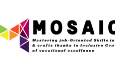 Logo: Mosaic, Mastering job-Oriented Skills in Arts & crafts thanks to Inclusive Centres of vocational excellence.