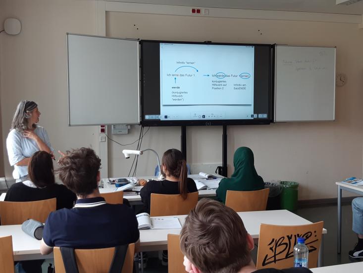 Opetusta luokkahuoneessa.