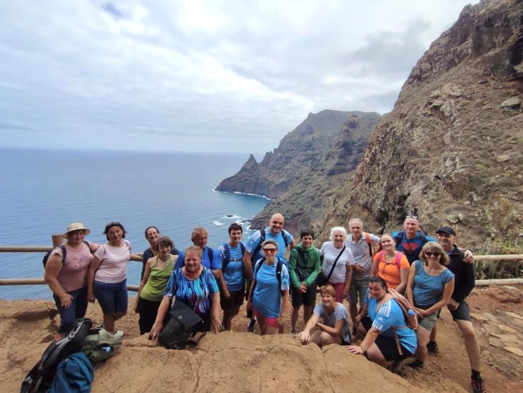 luonnonpuisto, ryhmä, patikointi.