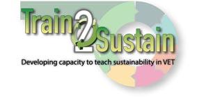 Train 2 Sustain – Developing capacity to teach sustainability in VET -logo.